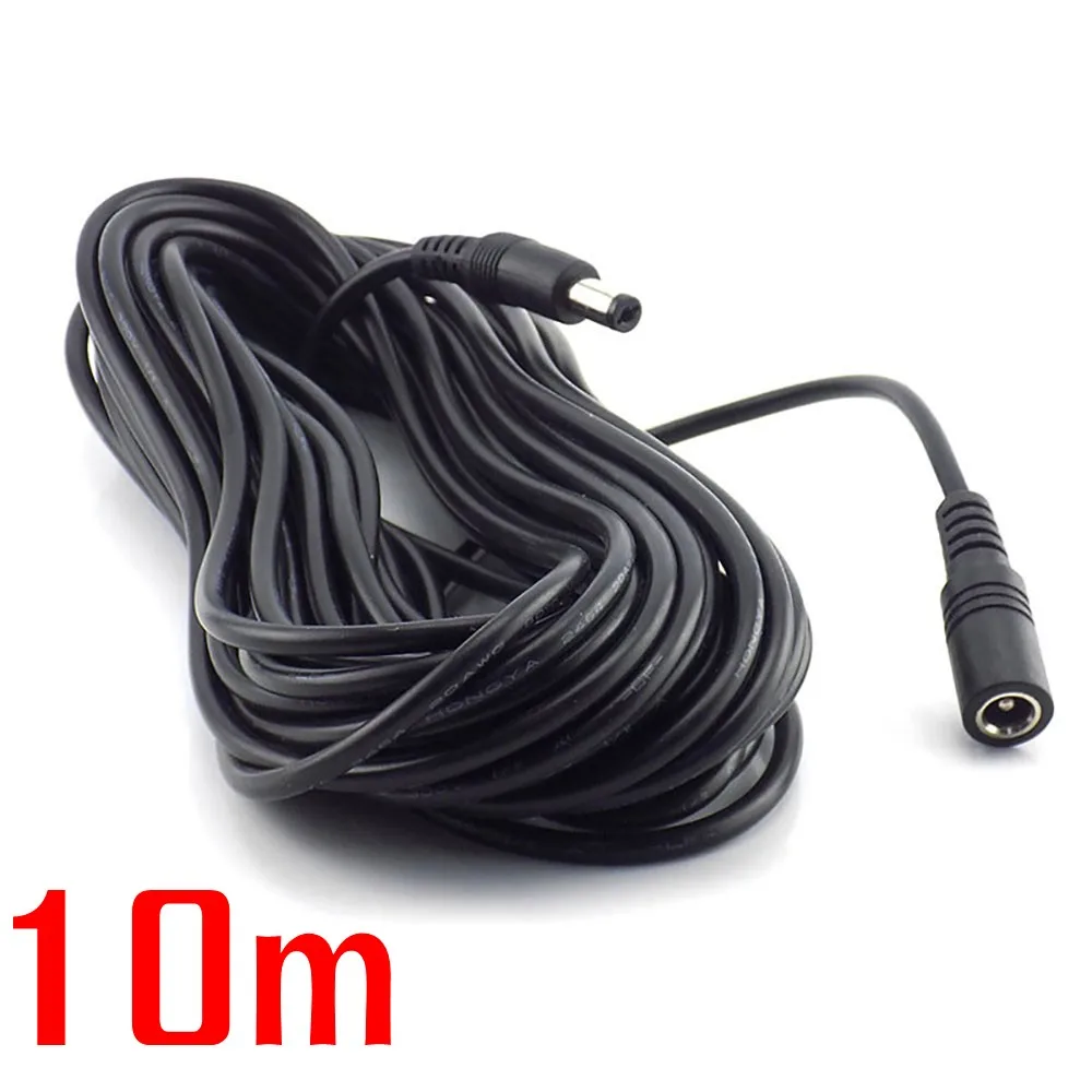 

10m 5m 3M 2m 1m 5.5 x 2.1mm DC Power connector Jack Adapter lead cord 12v cable DC female Male extension external Plug