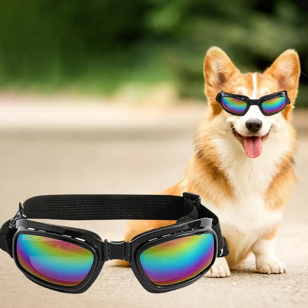 

Dog Sunglasses Outdoor Eye Protection for Dogs Windproof Anti-fog Pet Goggles with Uv-proof Lenses Adjustable Fit Dust-proof Dog