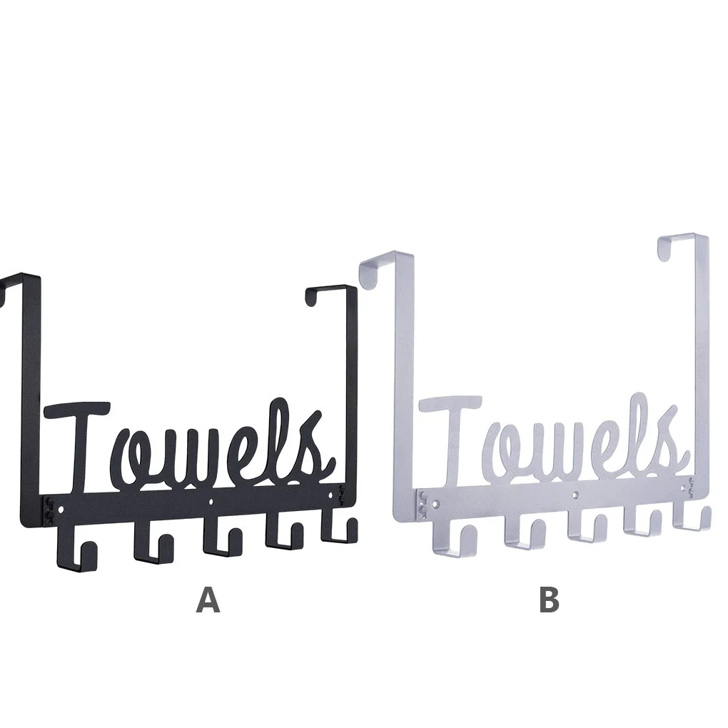 

Towel Hanger Rack Holder Bathroom Organizer Hooks Rust-proof Decoration Hanging for Bedroom Kitchen Livingroom Office