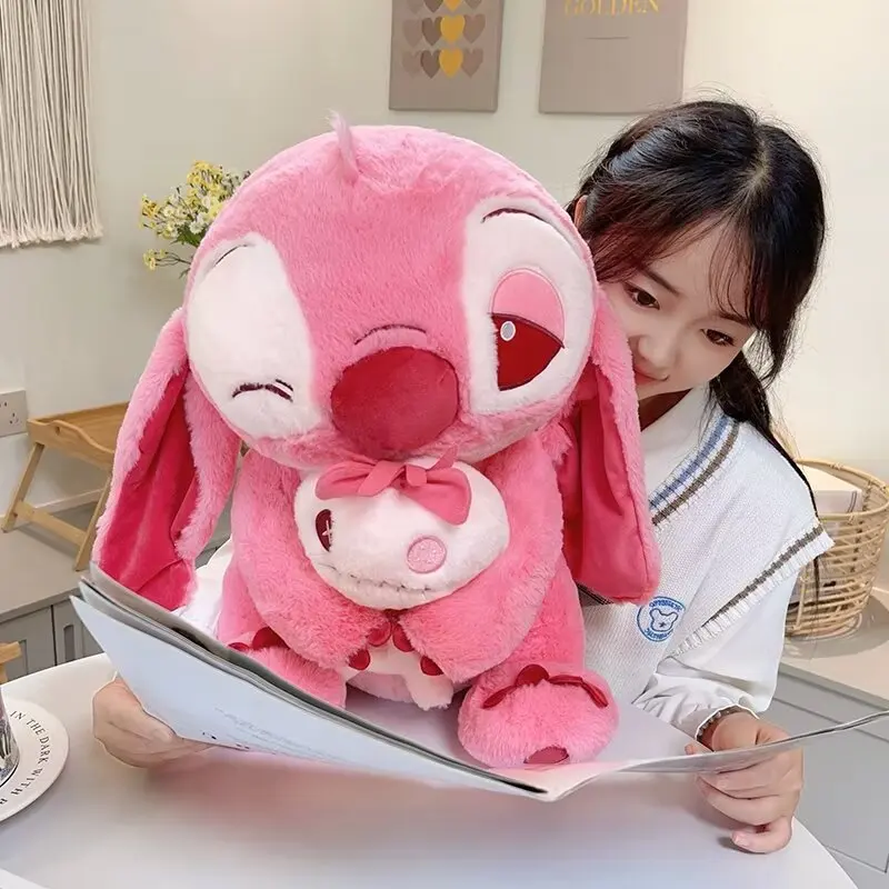 Плюшевые игрушки Kawaii Disney Сакура Стич мягкий розовый с скраппом плюши эльф Диснея