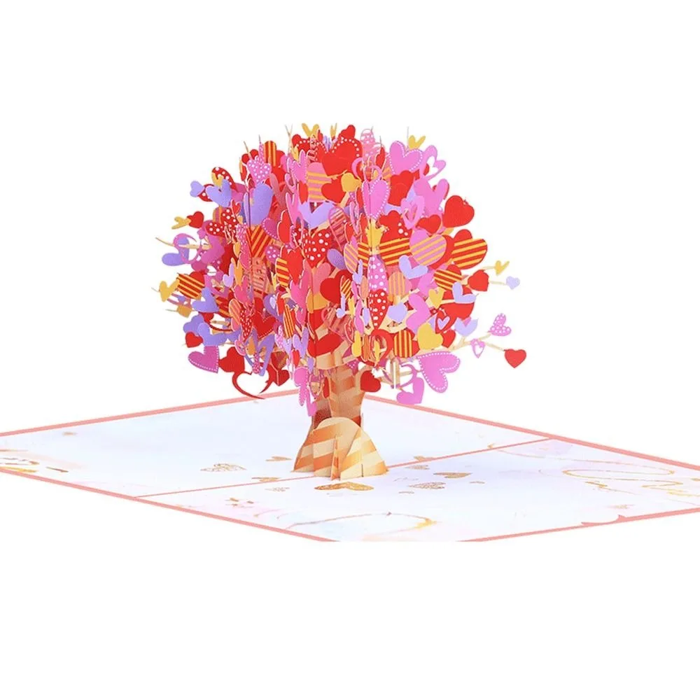 Поздравительная открытка Складная поздравительная с деревом любви