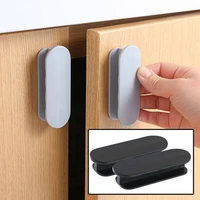 2pcs self adhesive cabinet handle wardrobe drawer pulls punch free kitchen door knobs open sliding door handles furniture