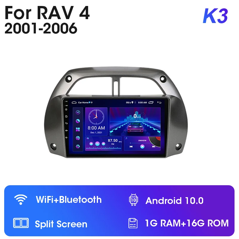 

Автомагнитола JMCQ 2DIN, мультимедийный плеер для Toyota RAV4 RAV 4 2001-2006, навигация GPS, головное устройство, беспроводной Carplay 4G Android 12