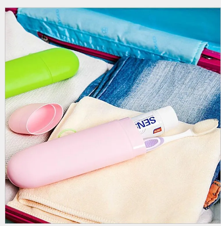 

1pc Portable Travel Toothpaste Toothbrush Holder Cap Case Household Storage Cup Outdoor Holder Bathroom Accessories