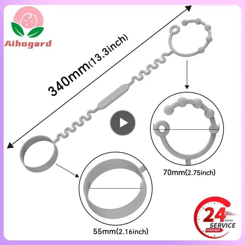 

Baby Bottle Anti-shedding Chain Silica Gel Durable Water Glass Lanyard Good Toughness Childrens Pacifier Chain Grey Toy Lanyard