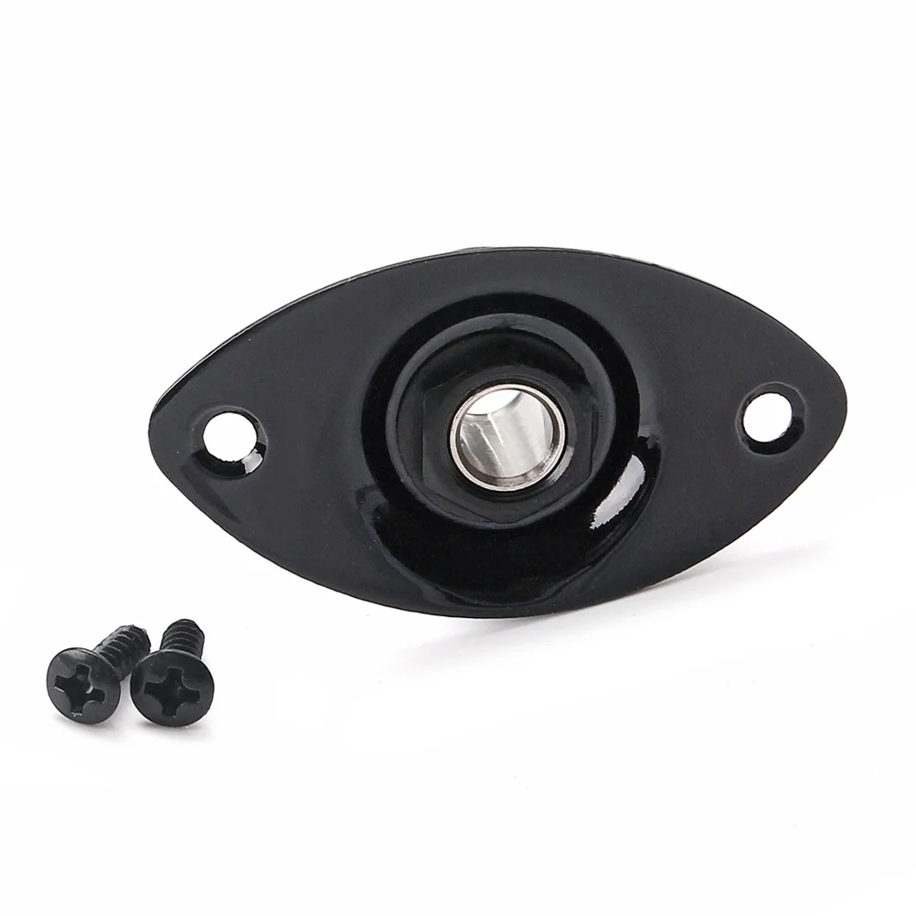 

Indented 1/4 Inch Oval Guitar Pickup Output Input Jack Plug Socket 6.35mm With Mounting Screws For Electric Guitar Bass