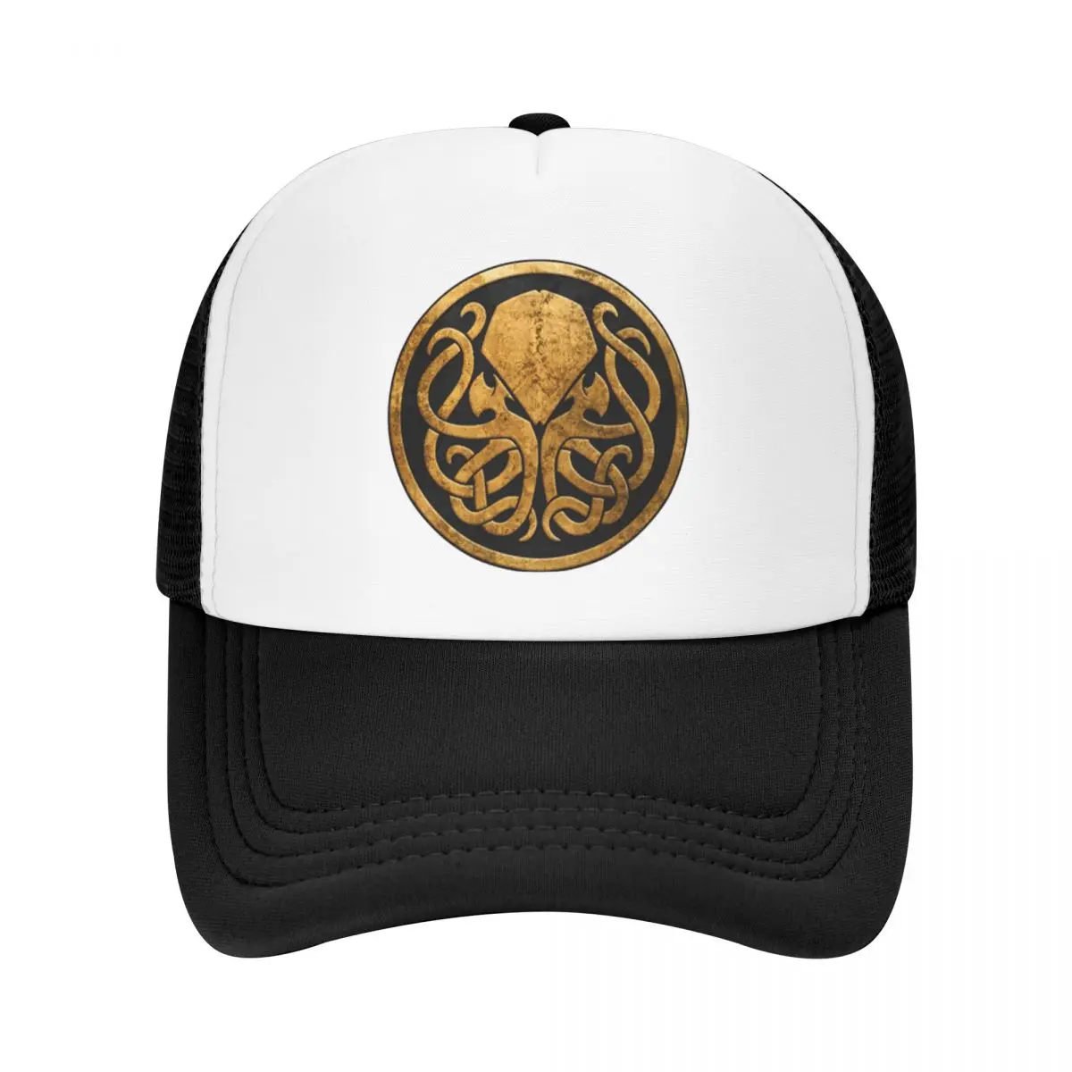 

Call Of Cthulhu Trucker Hat for Men Women Custom Adjustable Unisex Lovecraft Monster Movie Baseball Cap Spring Snapback Caps