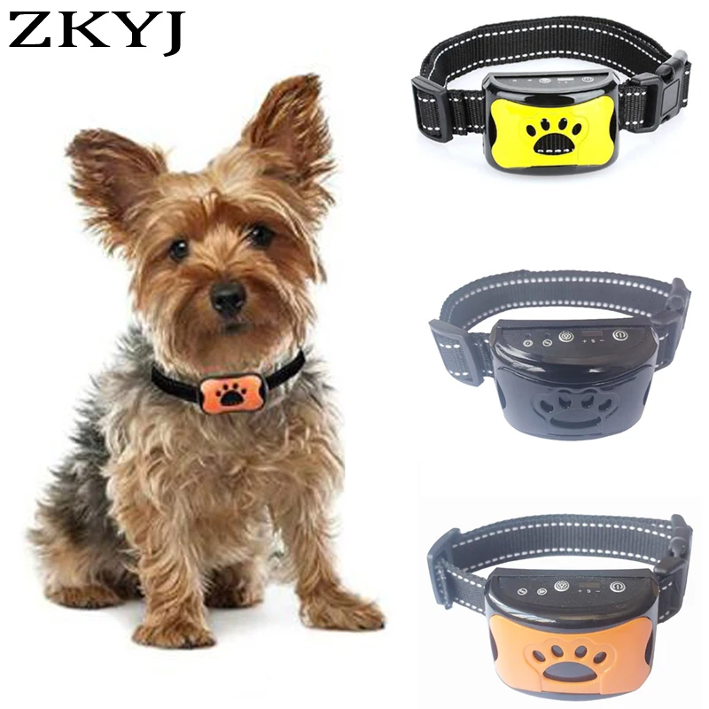 

Ошейник для домашних животных 1-3 дюйма, USB, Электрический Ультразвуковой ошейник для дрессировки собак, для предотвращения лая, Вибрационны...