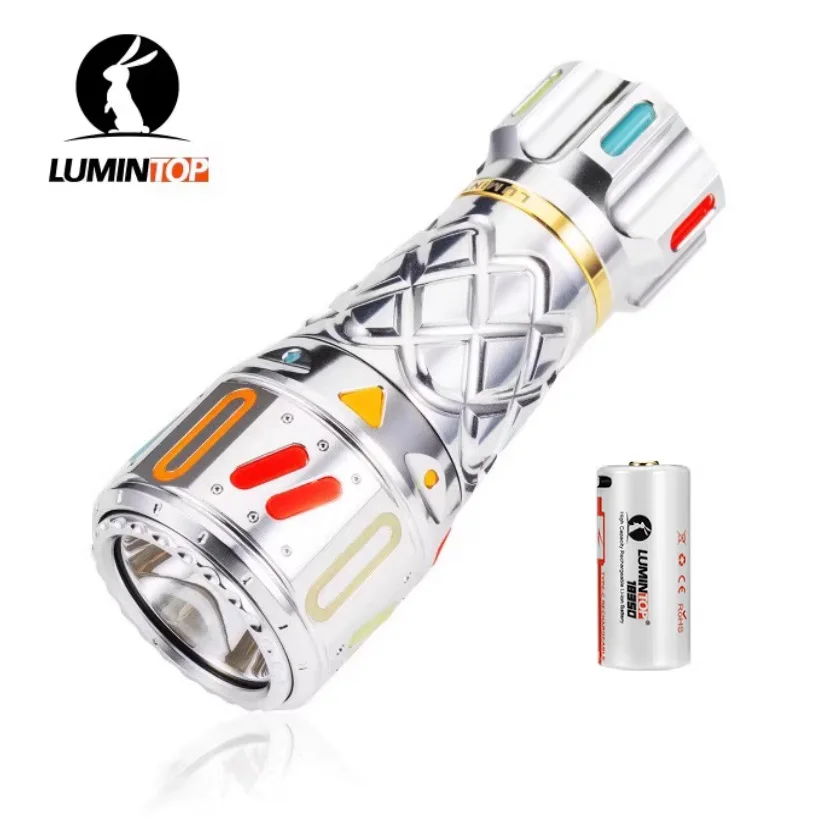 LUMINTOP Thor 1 GYRO LED Flashlight NM1 480 LM Long Range 400m Torch Light by 18350 Battery for Hiking, Camping, Self Defense