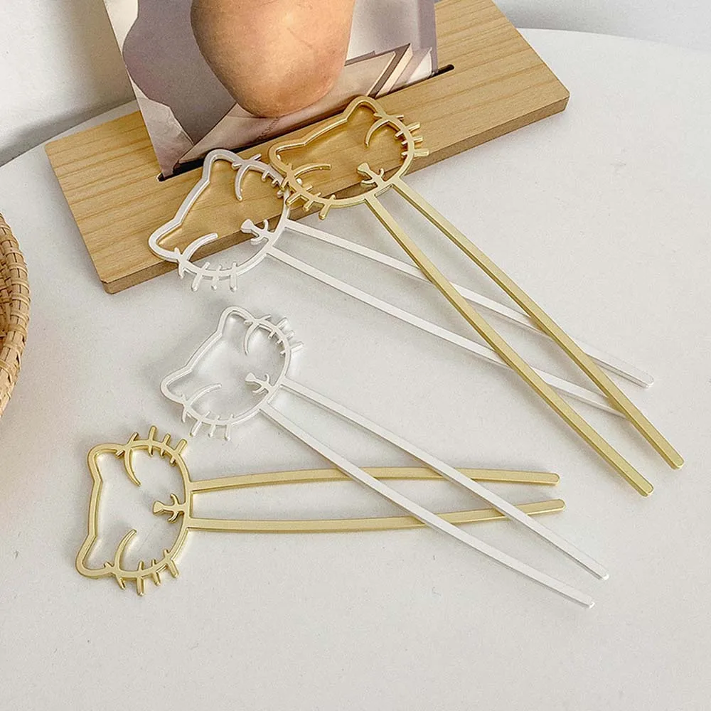 Темпераментная Милая женская матовая металлическая заколка для волос с зубцами