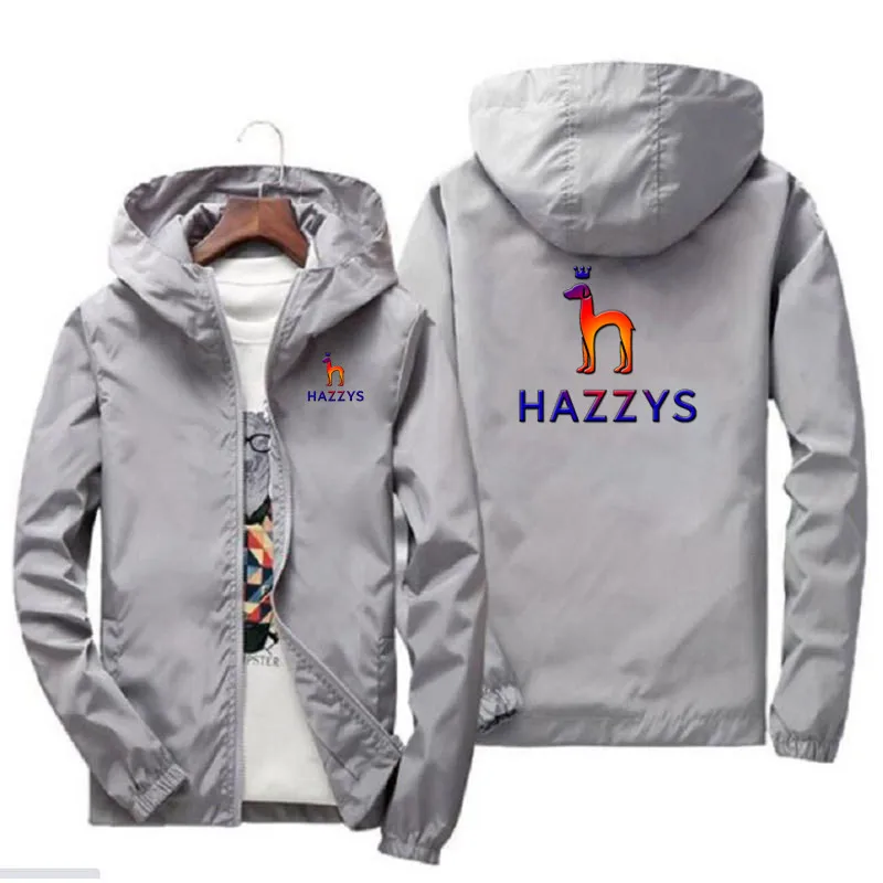

2022 new fashion brand trend hook fish HAZZYS Men and women casual light trench jacket Men's jacket sport trench plus size S-7XL