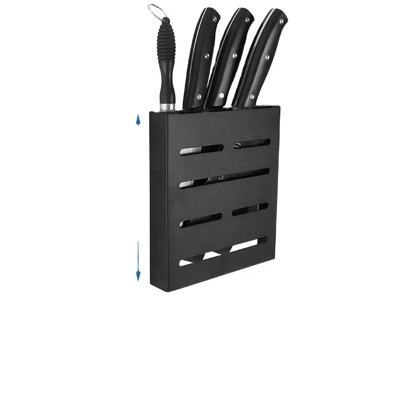 

Kitchen Nail-free Chopping Home Organizer Tool Stainless Steel Knife Block Holder