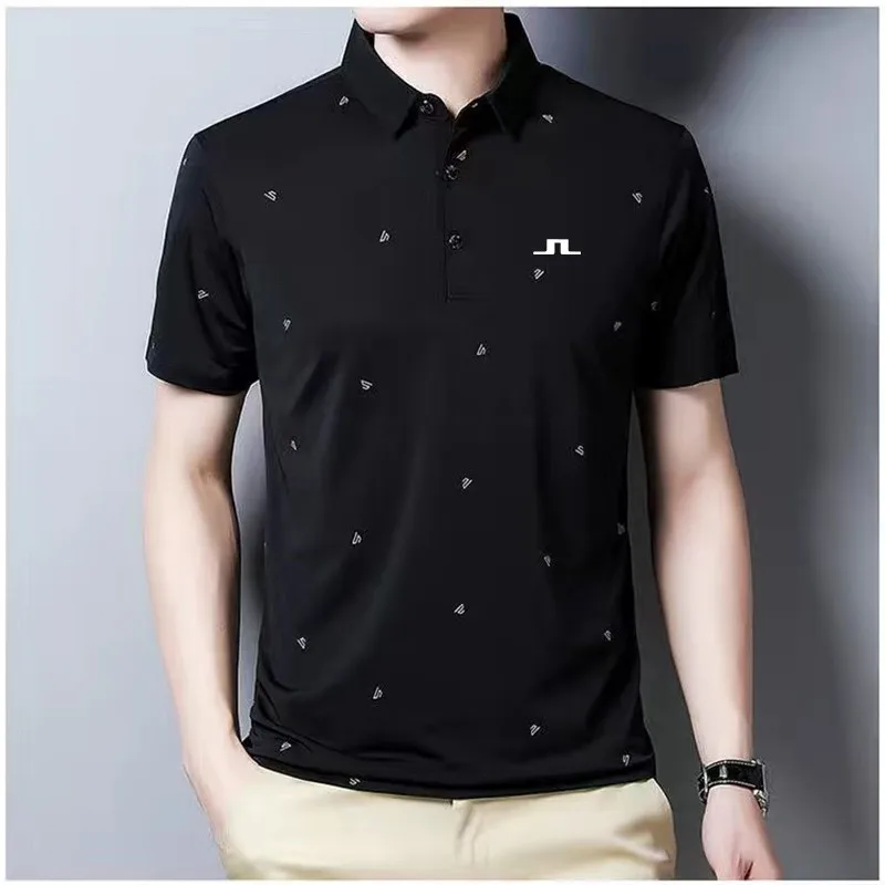 

Summer Men Golf short sleeve T-shirt Comfortable Soft Breathable Fashion Business Casual Golf wear polo Shirts Man Top Clothing