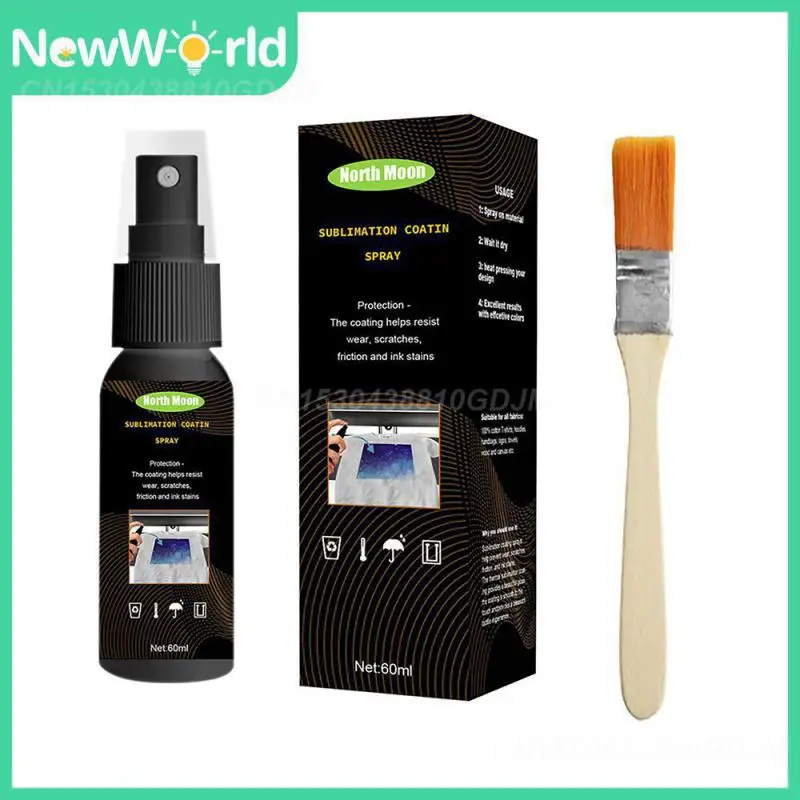 

Cotton Sublimation Coating Liquid 60ml All-purpose Heat Transfer Quick-drying Sublimation Coating Spray Set Household Cleaner