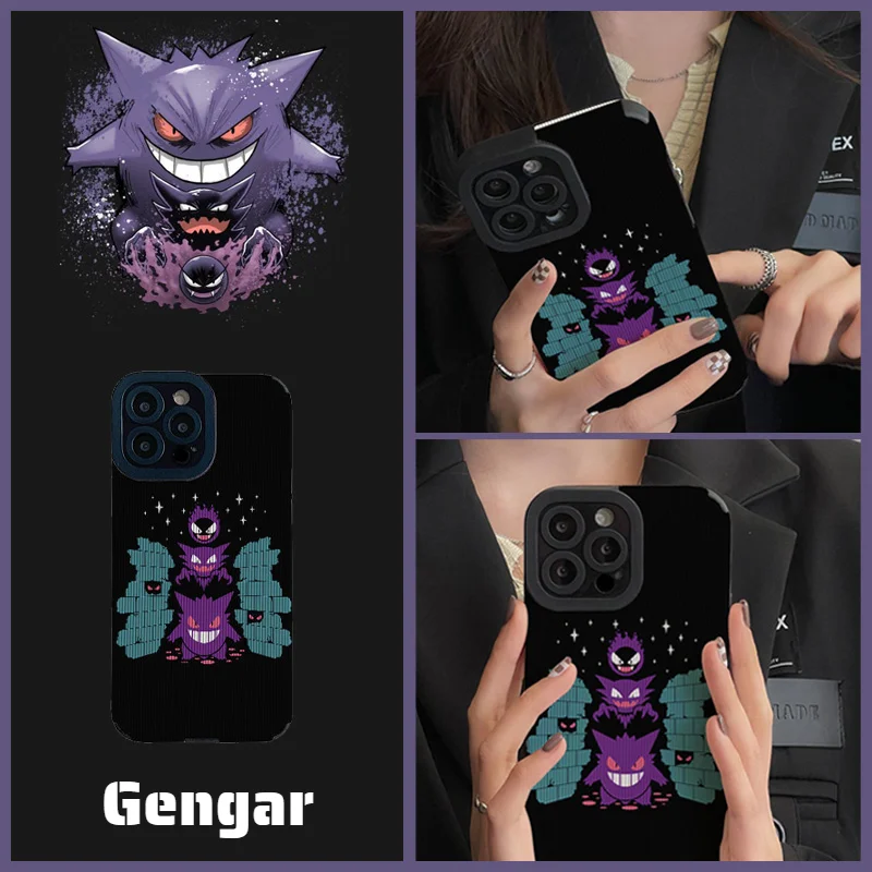 Чехол для телефона Pokemon Gengar Haunter Gastly для IPhone 13 12 11 Pro Promax X XS XSmax 7 8 Plus Anime Shockproof Back Cover Shell.