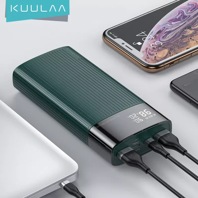 

KUULAA PowerBank 20000mAh QC PD 3.0 PoverBank Fast Charging Power Bank 20000 mAh USB External Battery Charger For Xiaomi Mi 10 9