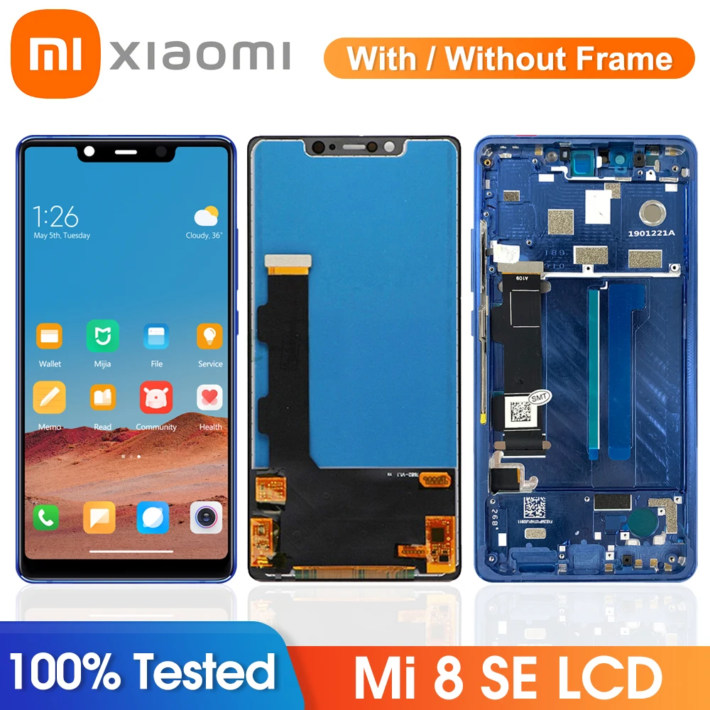 

100% Tested Lcd For Xiaomi Mi 8 SE Display Touch Screen Digitizer Assembly With Frame For Xiaomi Mi8 se Mi8se