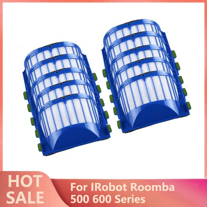 

10Pcs HEPA brush Filter Replacement for iRobot Roomba 500 600 Series 536 550 551 620 650 Vacuum Cleaner parts accessories