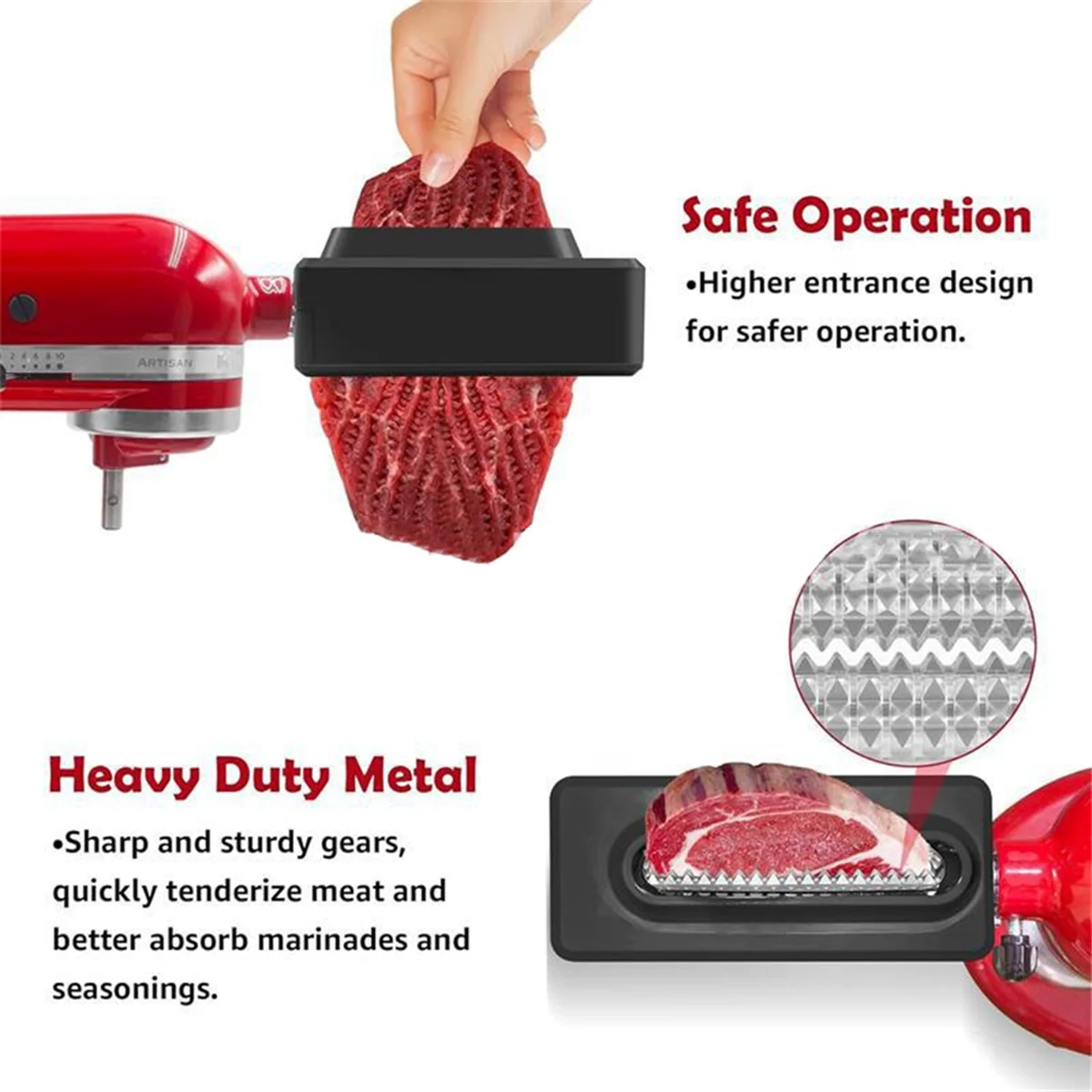 Размягчитель мяса для Kitchenaid подставка-миксер шестерни из нержавеющей стали