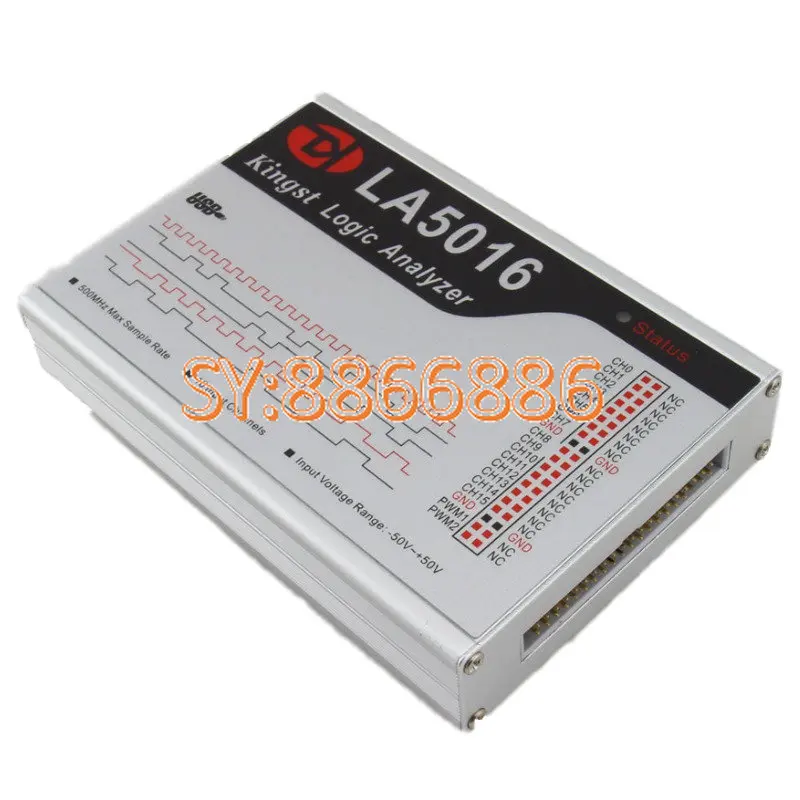 

Kingst LA5016 USB Logic Analyzer 500M Max Sample Rate,16Channels,10B Samples, MCU,ARM,FPGA Debug Tool, English Software