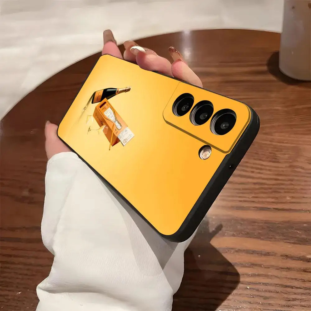 Фото Модный чехол для телефона V-Veuve Of C-Clicquot для Samsung S26 S25 S24 FE S23 S22 S21 Plus S20 Ultra Note20Ultra, черный, мягкий, силиконовый №3