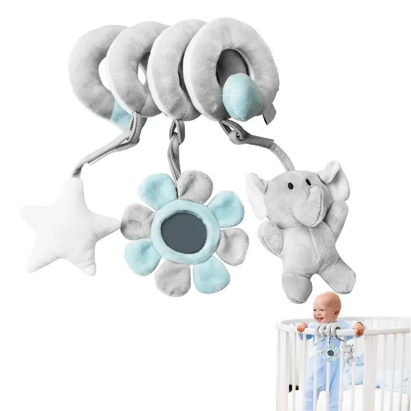 

Rattles Mobile To Bed Baby Toys Cute Crib Stroller Spiral Newborn 012 Months Educational Cartoon Animals Soft Infant Rattle Toy