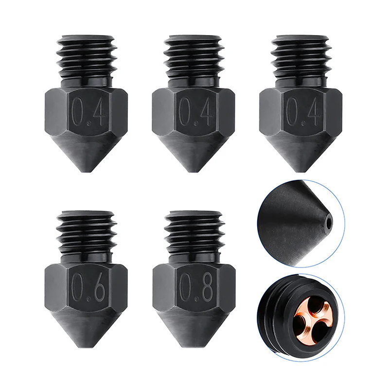 

MK8 High Flow Clone Harden Steel Nozzle for Ender 3 Ender 3 V2 Ender 5 CR10 3D Printer Accessories Fit 1.75mm Filament