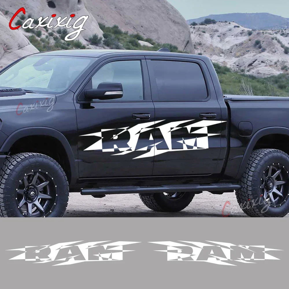 Для Dodge RAM Hemi 1500 2500 3500 наклейки на боковую дверь Rebel графический декор для