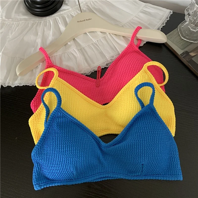 Женский тонкий бюстгальтер на бретельках летний простой и Универсальный без