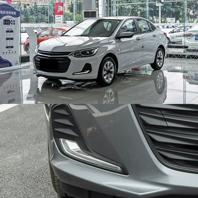 Фото Для Chevrolet Onix Kewozi светодиодные противотуманные фары DRL передний бампер противотуманные фары в сборе дневные ходовые огни №2