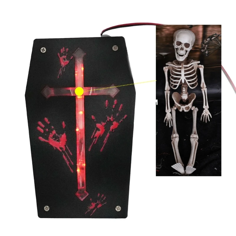 2024 Новый красочный звуковой активируемый гроб уникальный для Хэллоуина с