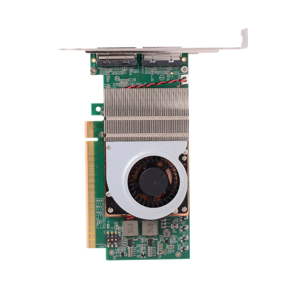 Фото Карта-ретаймер 2U PCIe Gen5.0 MCIO X16/X8/для видеокарт/SSD, внешняя карта-ретаймер MCIO 8i PCIe 5.0, карта расширения для GPU/жестких дисков, 32GT/s №3