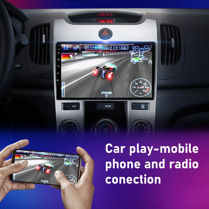 Автомагнитола Carplay 2DIN мультимедийный видеоплеер на Android 11 с GPS-навигацией для Kia