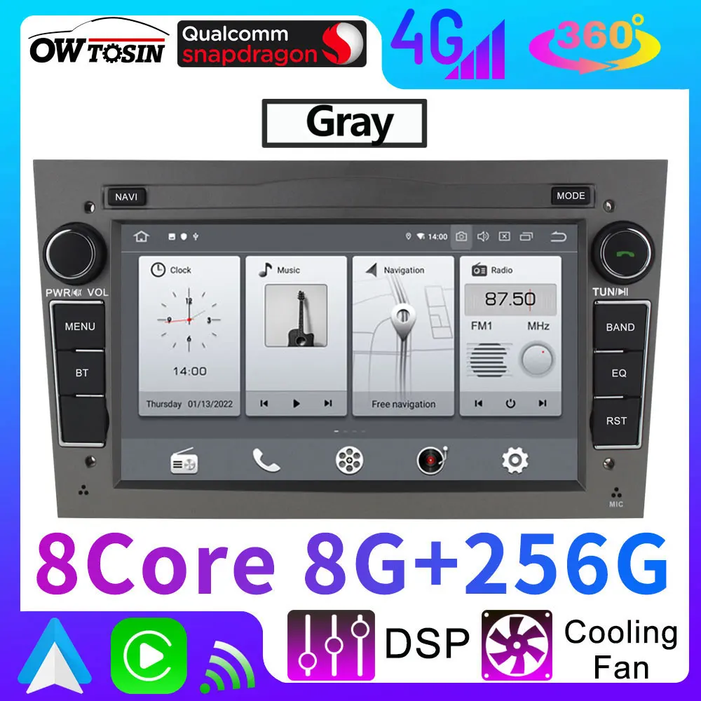 UIS7870 6 нм Android 13 12G + 256G автомобильный мультимедийный плеер для Opel Vauxhall Astra Combo Vectra
