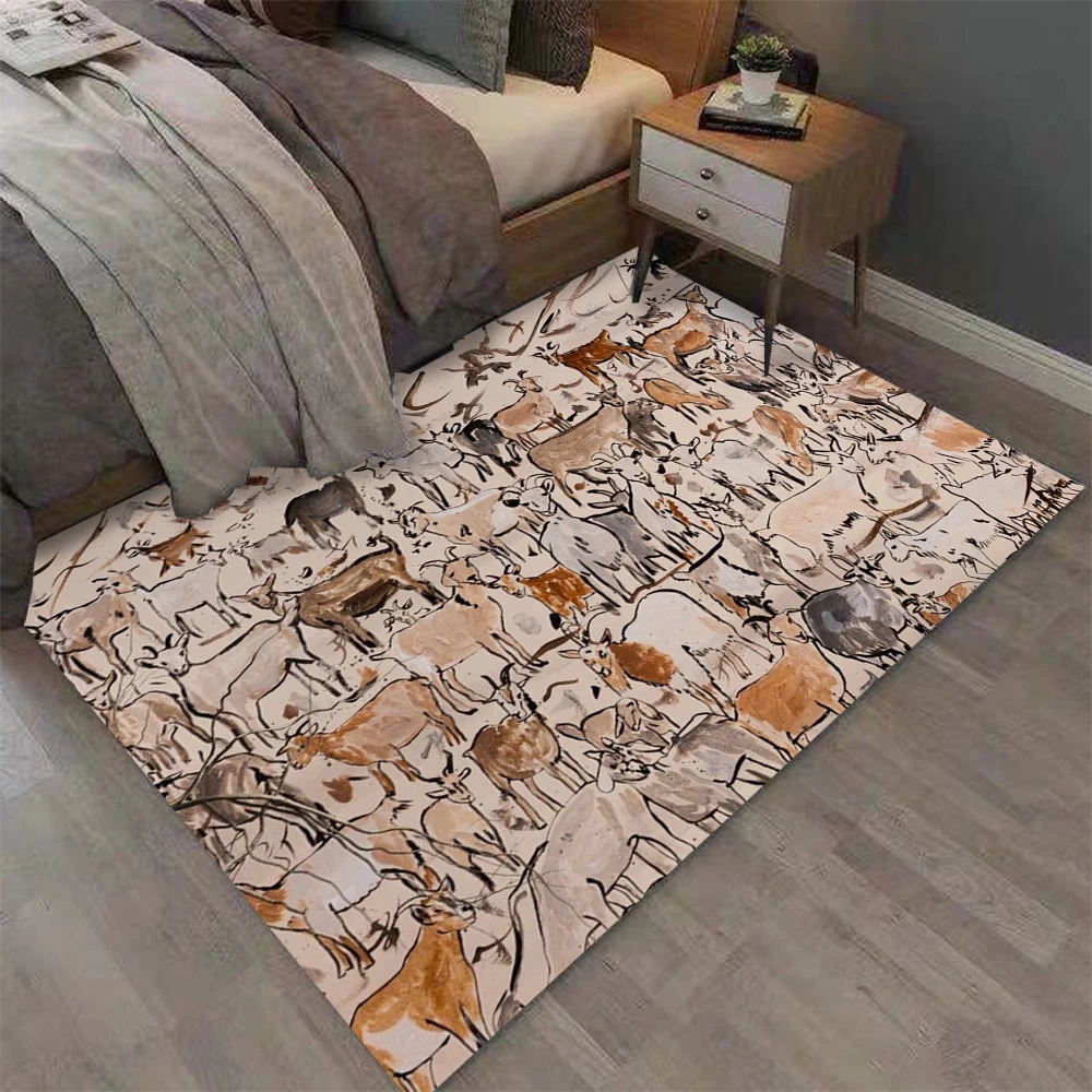 Грайливый трад коз абстрактная живопись ковер современный оригинальный