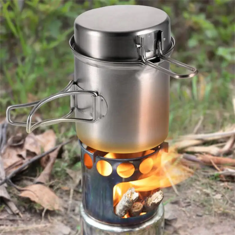 

Outdoor Camping Stainless Steel Folding Firewood Stove Easy Carry Small Size Stove Environment-friendly Mini Firewood Stove