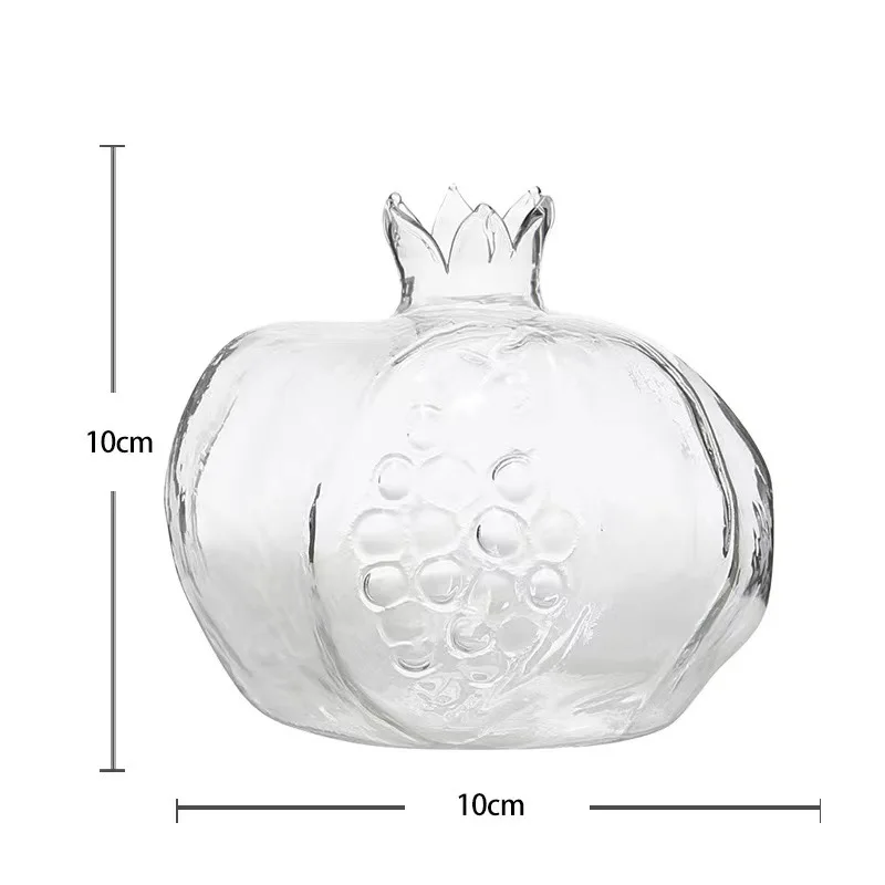 Прозрачная стеклянная ваза для цветов ручной работы с гранатом, прозрачная стеклянная ваза, гидропонные горшки для свадебной вечеринки, домашний декор стола