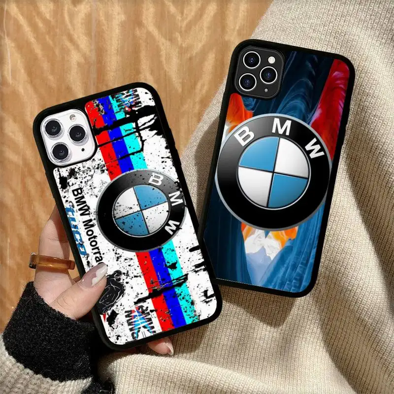 

Luxury Brand BMW Car logo Phone Case Silicone PC+TPU Case for iPhone 11 12 13 Pro Max 8 7 6 Plus X SE XR Hard Fundas