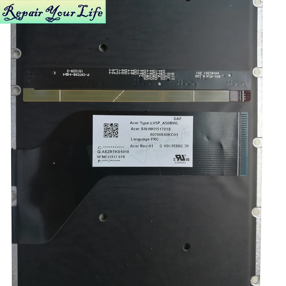 Испанская русская клавиатура с подсветкой RU для Acer E5-522 E5-532 E5-722 E5-575 E5-523 E5-552 E5-576 E5-574