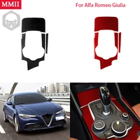 rrx carbon fiber interiors for alfa romeo giulia 2017 2018 2019 gear shift panel frame cover trim stickers car accessories