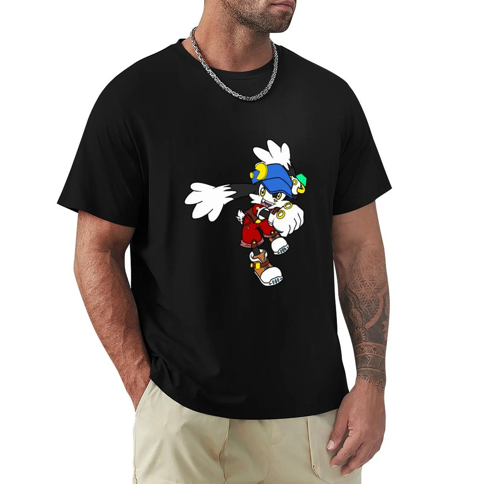 Фото Футболка Klonoa's Re-design (Base color) с короткими рукавами, хлопковый топ №1