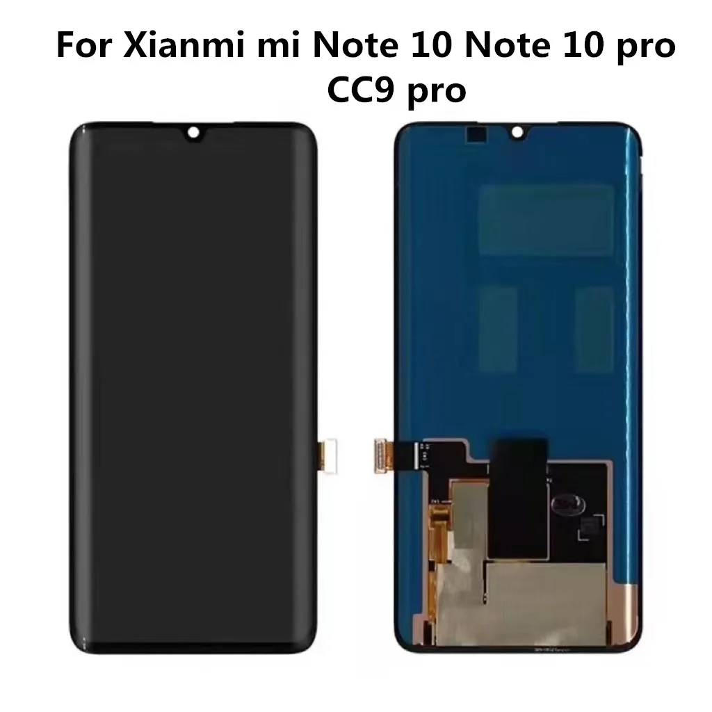 

6.47 ''For Xiaomi MI Note 10 mi note10 LCD Display Touch Screen Digitizer M1910F4G Assembly For Xiaomi mi note10 pro cc9 pro lcd