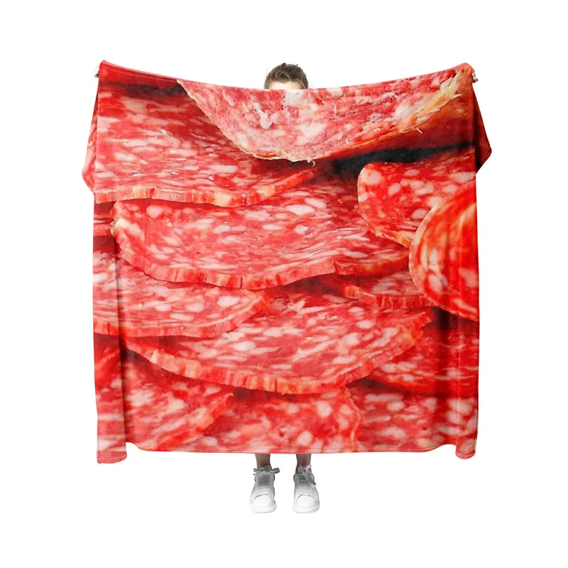 

Забавное одеяло Salami для женщин, мужчин, девочек, мальчиков, детей, домашних животных, собак, кошек, диван-кровать, Декор