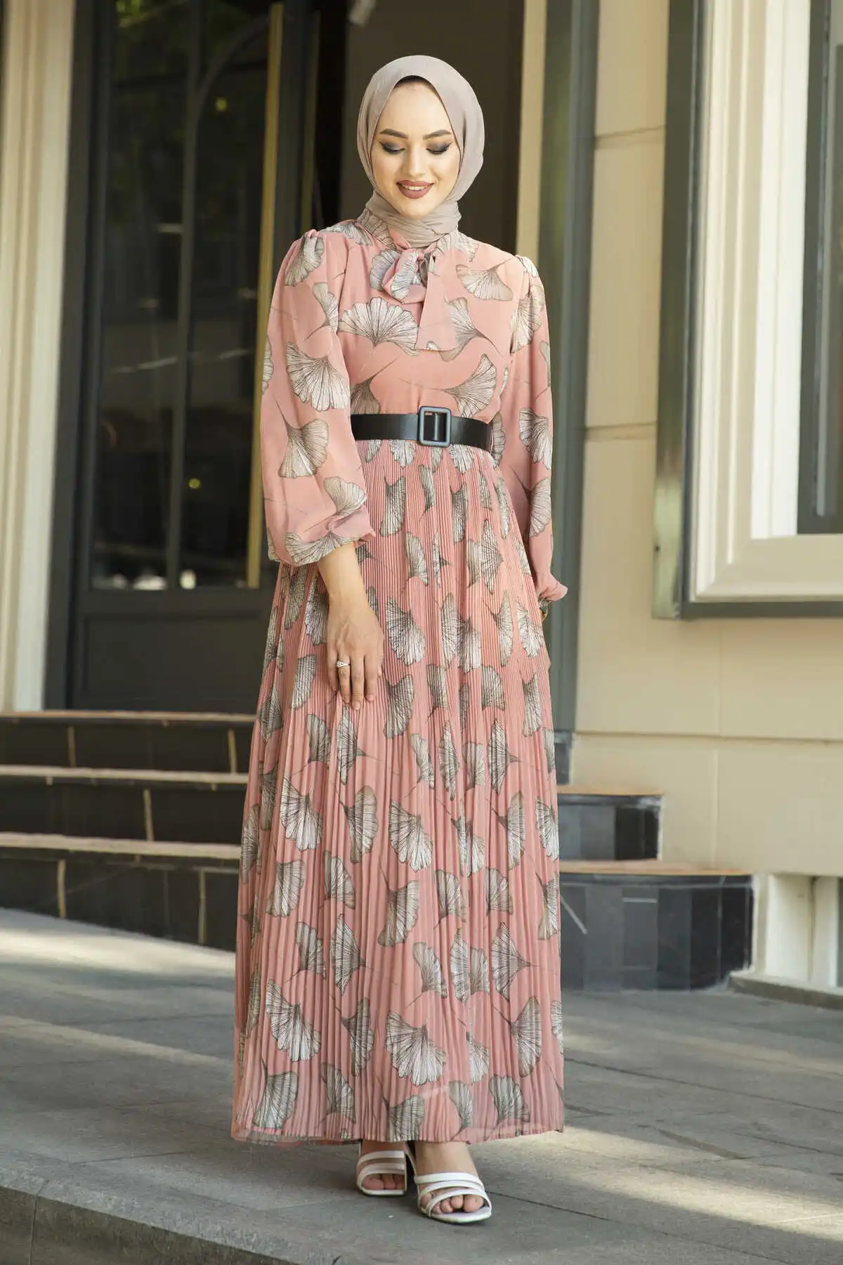 Юбка с узором в виде устриц, плиссированное платье, yavruagagz-Коллекция осень-зима 2021, головной платок, исламский Турция