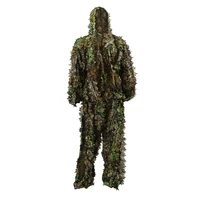 zicac outdoor ghillie suit 3d bionic leaves hunting clothes camouflage clothing jungle suit cs training pants hooded jacket