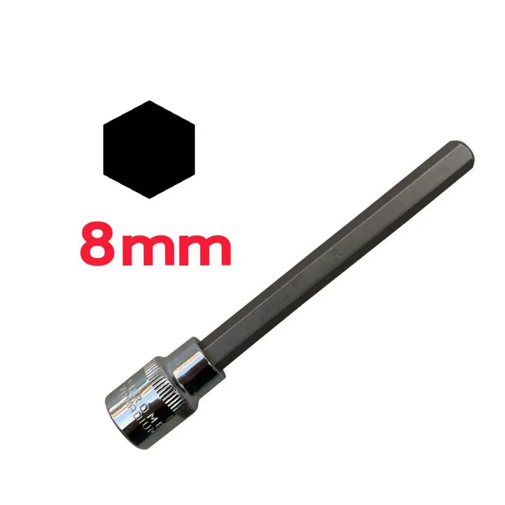 

1 шт. 3/8-дюймовый приводной ключ, торцевой адаптер, 9,5 мм, шестигранная отвертка, бит H3-H10, 110 мм, головка для ремонта, ручные инструменты, аксессуары