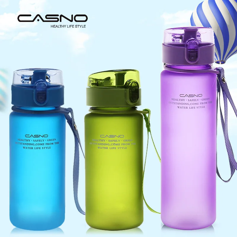 

400/560ml Frosted Sport Bottles Plastic Handy Cup Men Women Creative Portable Student Kettle Space Cup With Cover Cycling Bottle