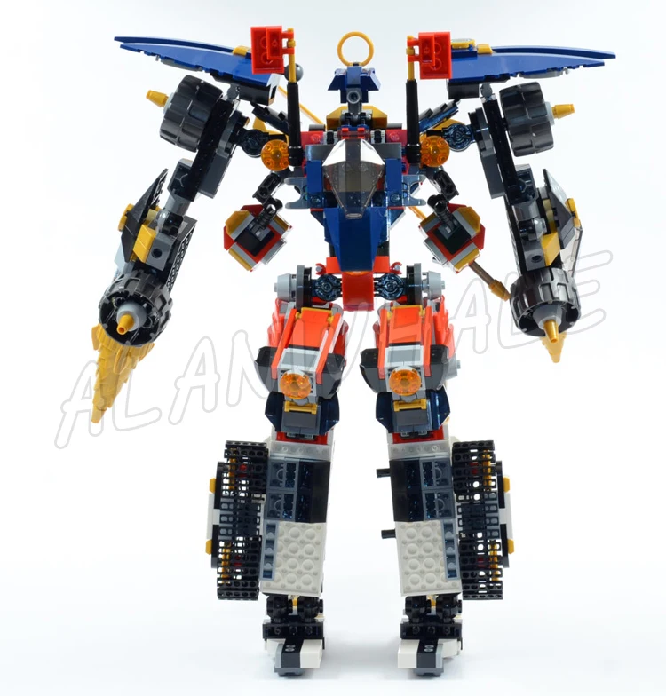 1148 шт. Shinobi 4in1 Ultra Combo Mech Автомобильный танк Jet Fighting Machine Wu Bot 82207 Строительные блоки