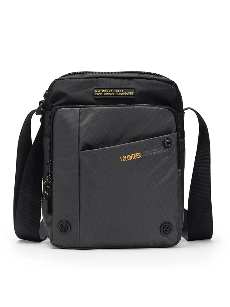 Volunteer Shoulder Bag for Men 2023 New Light Weight Commuter Fashionable Oxford Cloth Versatile Solid Crossbody Bags 1698-08