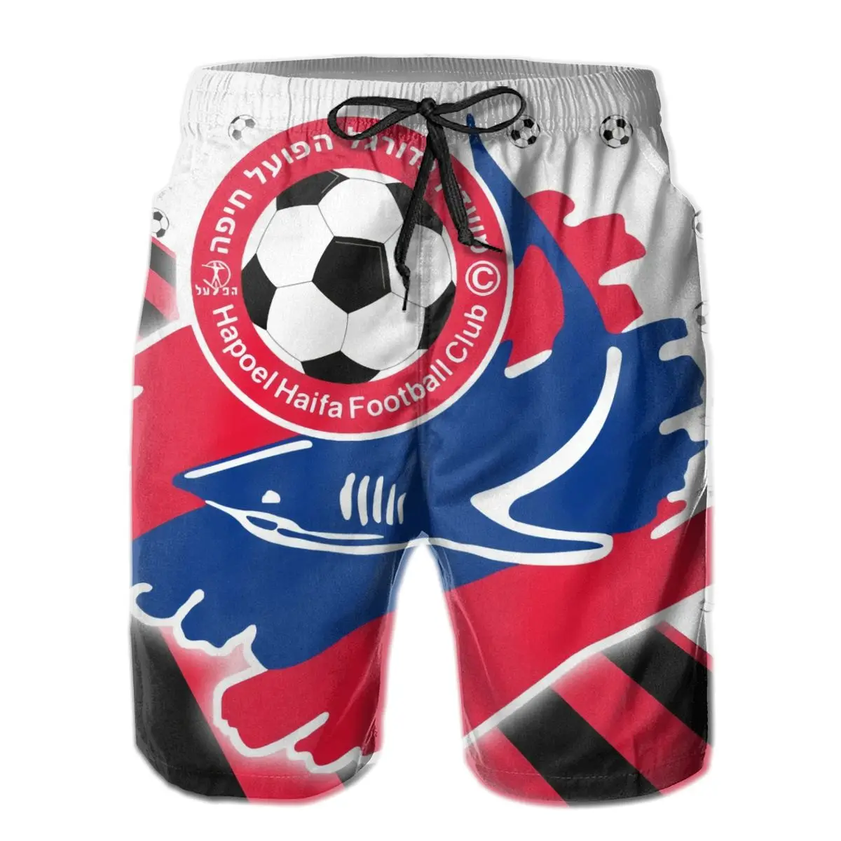 

Hapoel Haifa FC Men's Beach Shorts Quick Dry Running Shorts Workout Fitness Sports Shorts